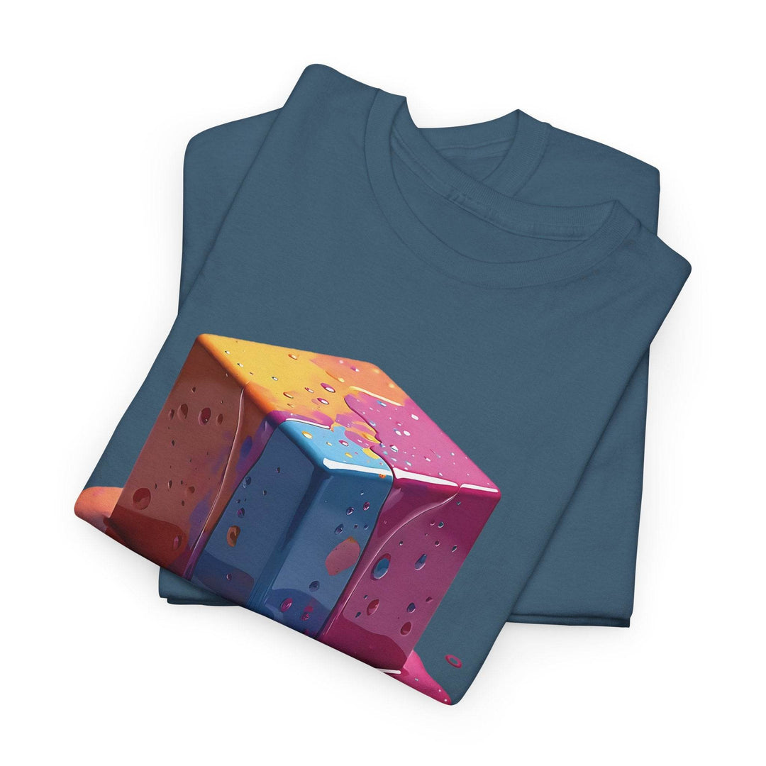 Colorful Melting Cube T-Shirt Bold Design - Gutsy Garb
