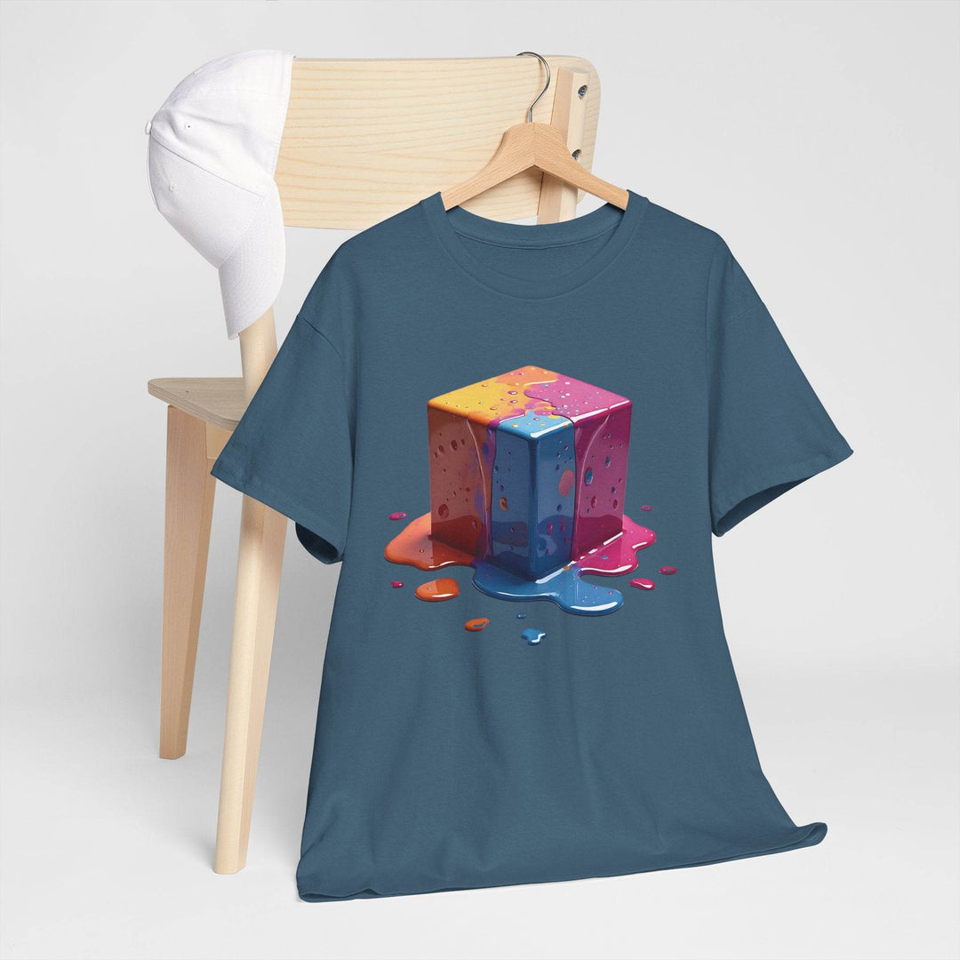 Colorful Melting Cube T-Shirt Bold Design - Gutsy Garb