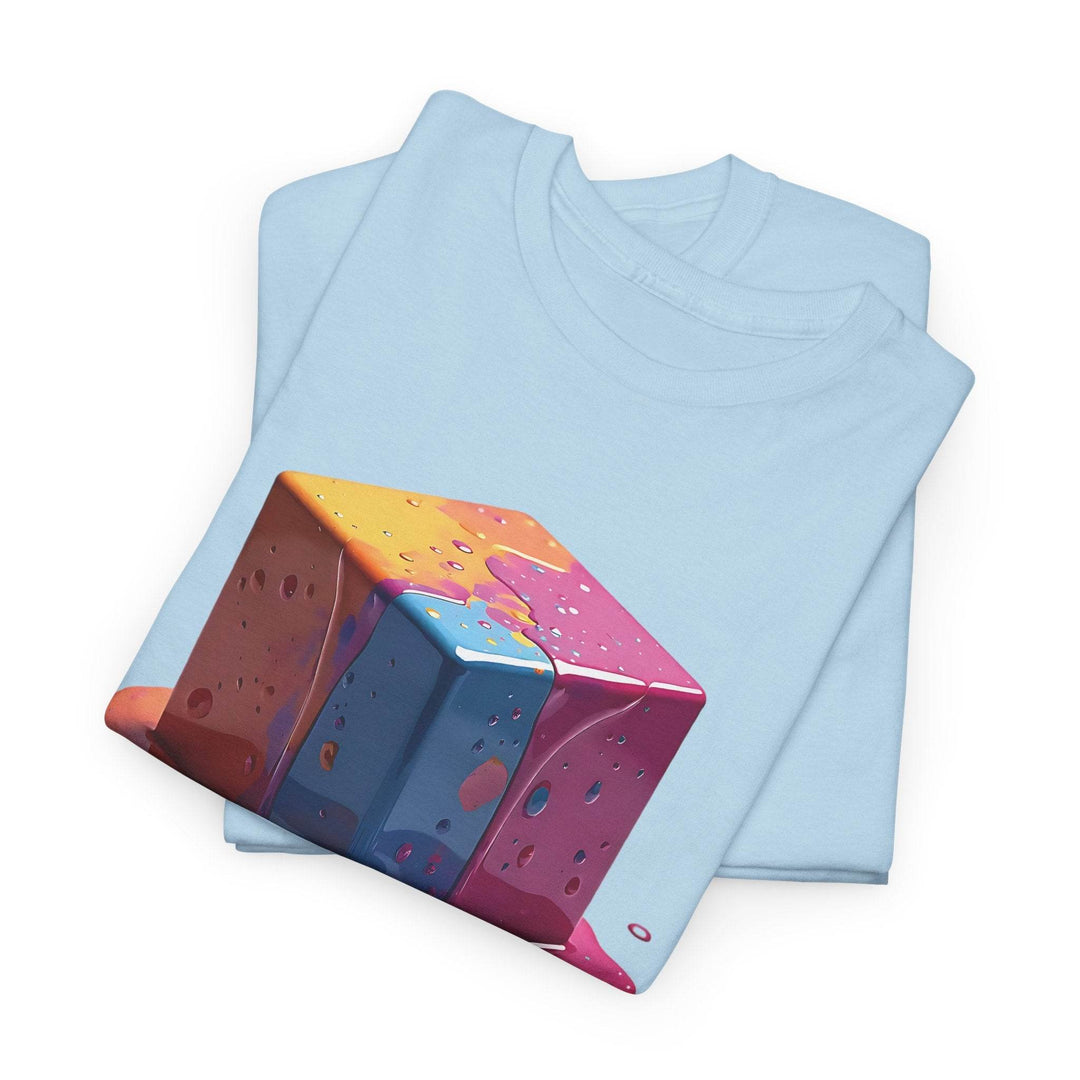 Colorful Melting Cube T-Shirt Bold Design - Gutsy Garb