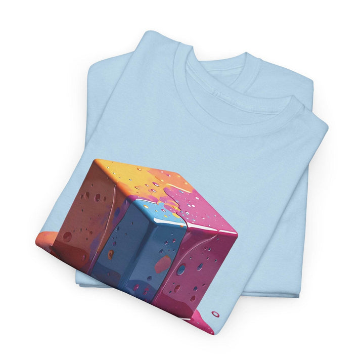 Colorful Melting Cube T-Shirt Bold Design - Gutsy Garb