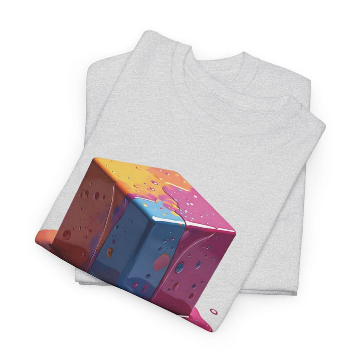 Colorful Melting Cube T-Shirt Bold Design - Gutsy Garb