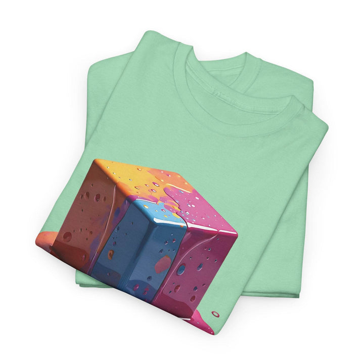 Colorful Melting Cube T-Shirt Bold Design - Gutsy Garb