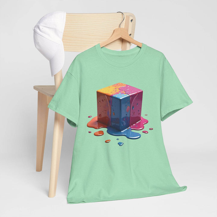 Colorful Melting Cube T-Shirt Bold Design - Gutsy Garb