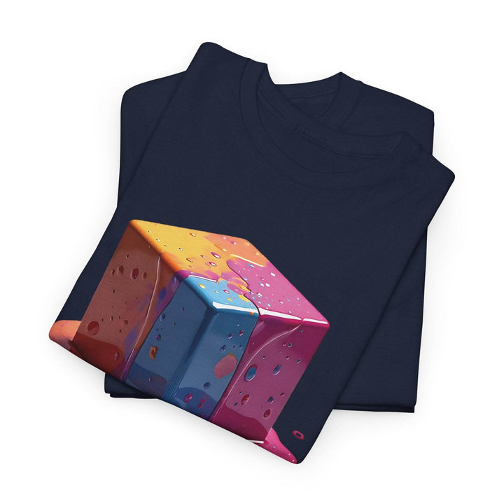Colorful Melting Cube T-Shirt Bold Design - Gutsy Garb