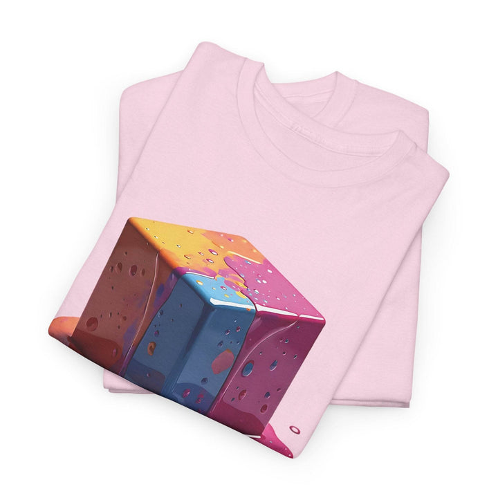 Colorful Melting Cube T-Shirt Bold Design - Gutsy Garb