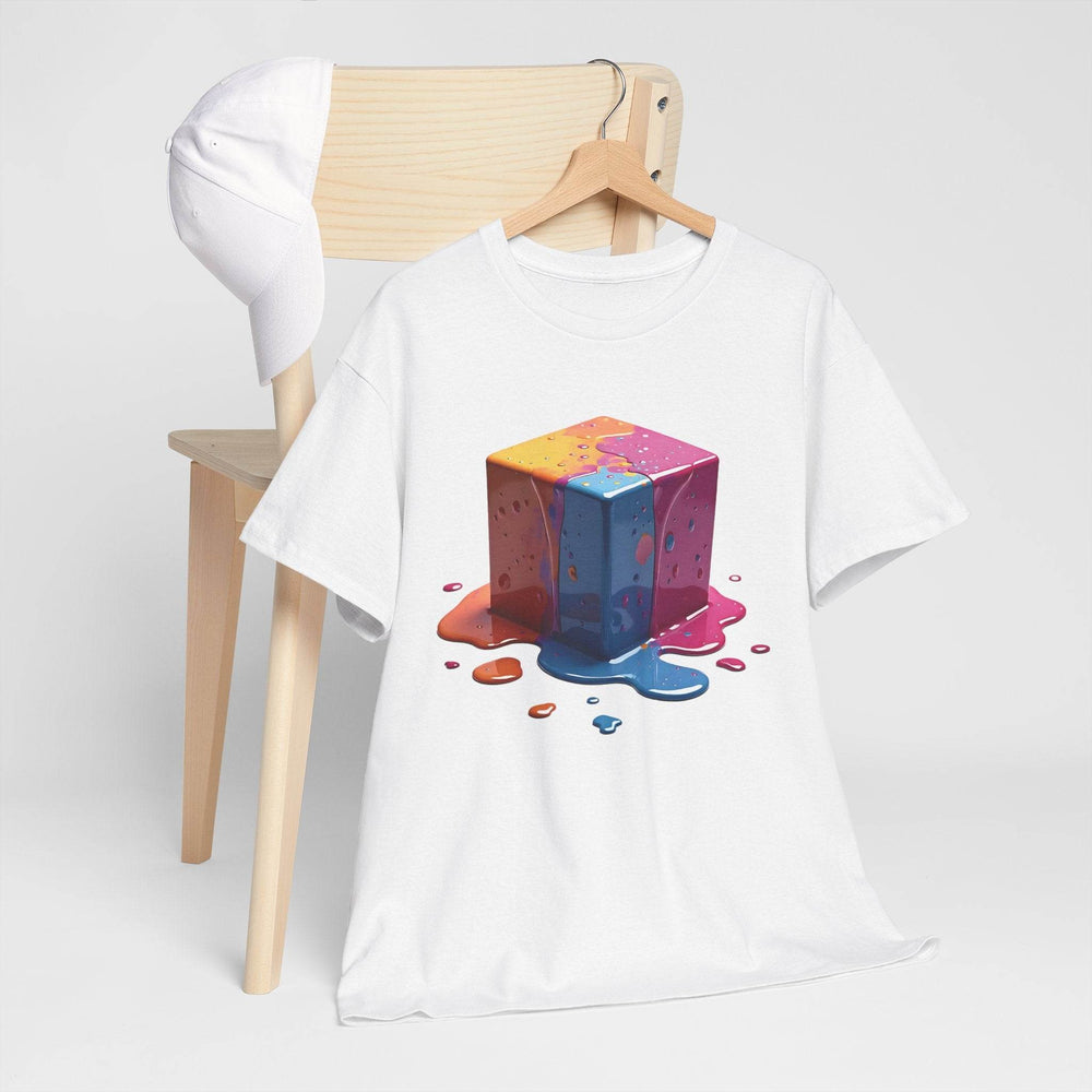 Colorful Melting Cube T-Shirt Bold Design - Gutsy Garb