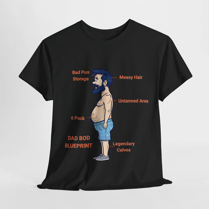 Dad Bod Blueprint Shirt - Bold Graphic Tee - Gutsy Garb