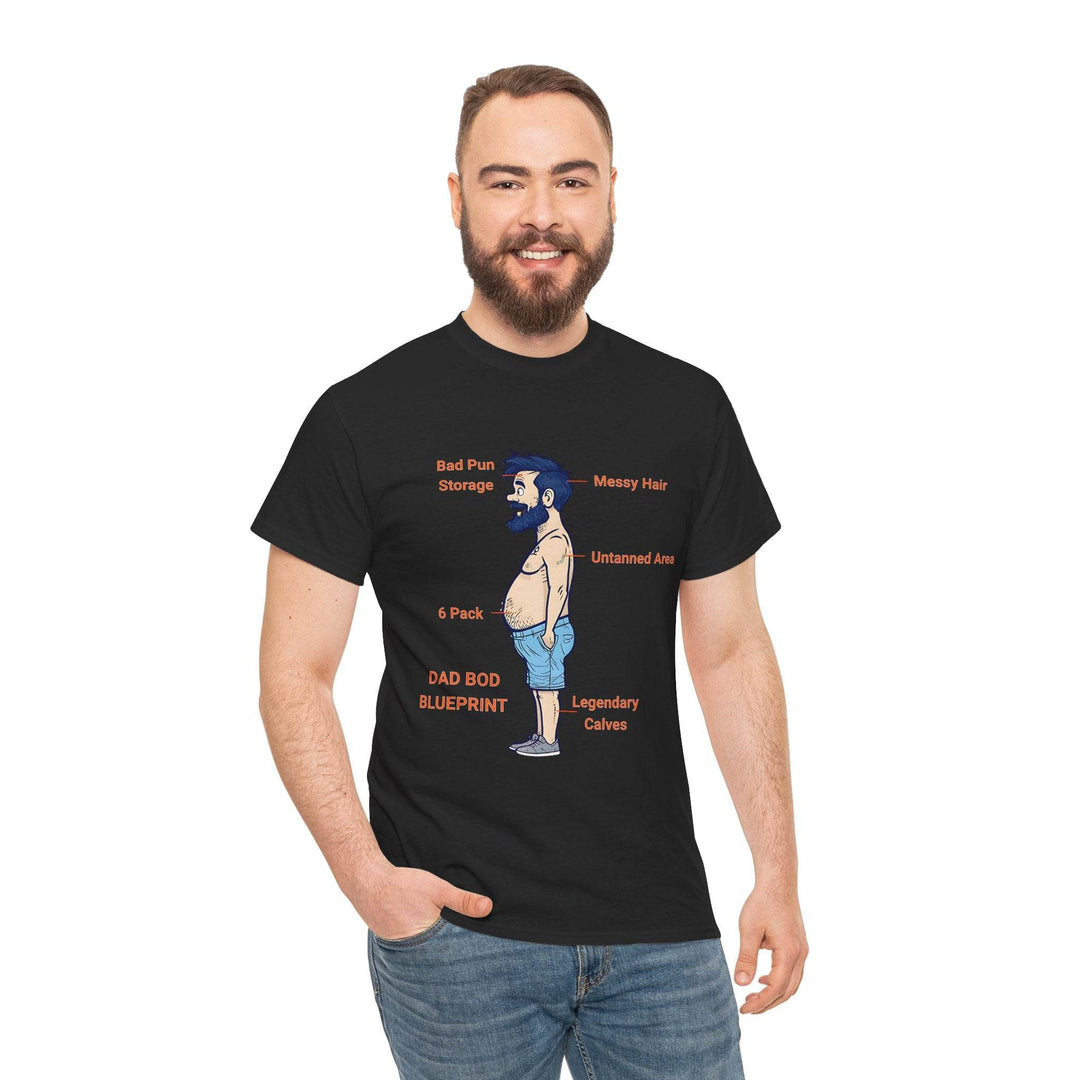 Dad Bod Blueprint Shirt - Bold Graphic Tee - Gutsy Garb