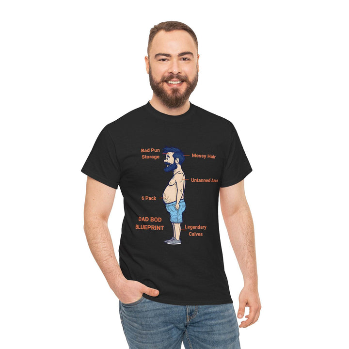 Dad Bod Blueprint Shirt - Bold Graphic Tee - Gutsy Garb