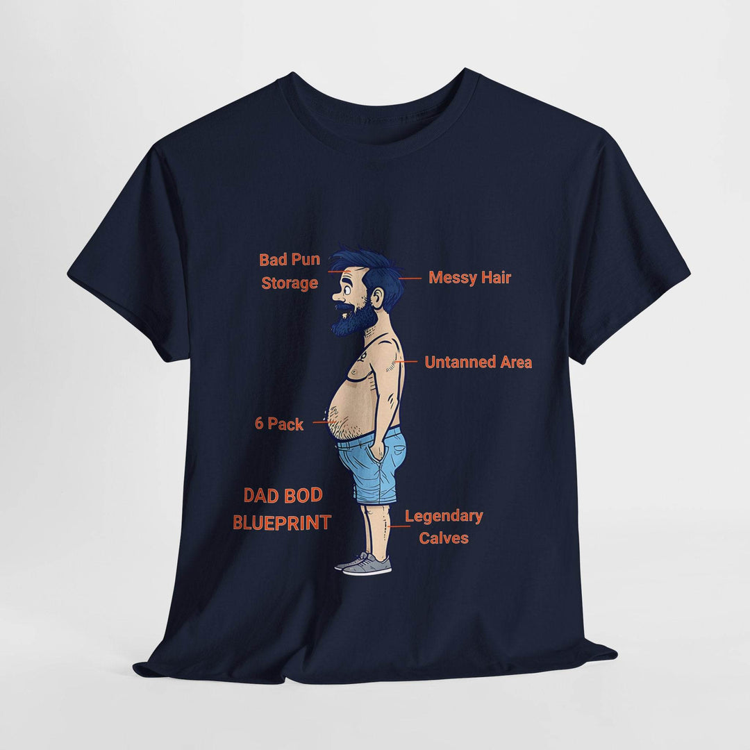 Dad Bod Blueprint Shirt - Bold Graphic Tee - Gutsy Garb