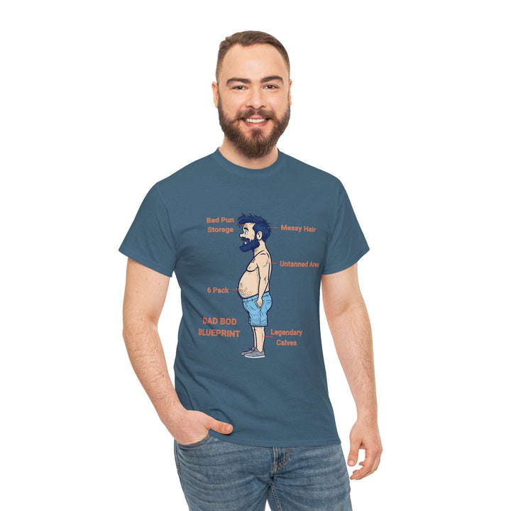 Dad Bod Blueprint Shirt - Bold Graphic Tee - Gutsy Garb