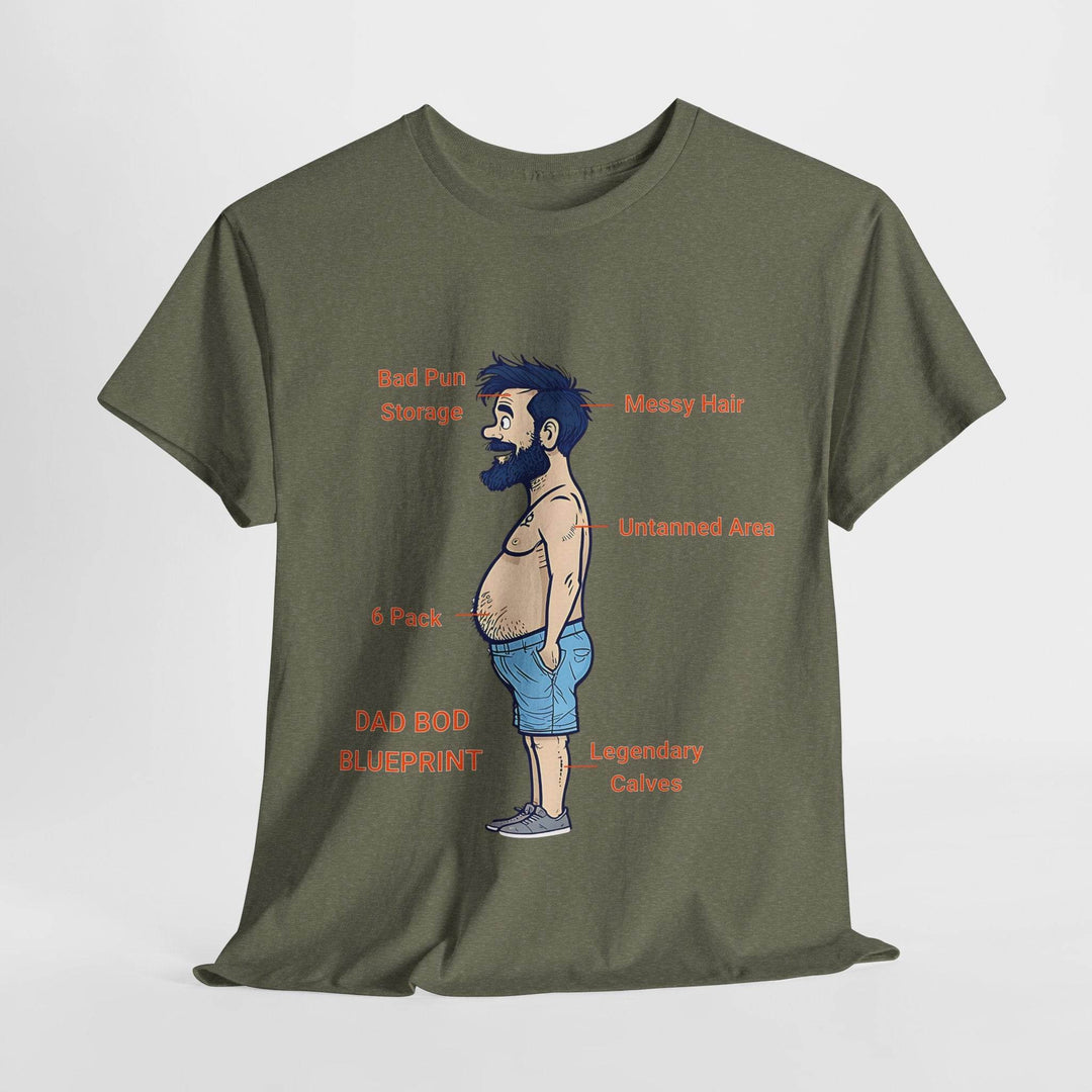 Dad Bod Blueprint Shirt - Bold Graphic Tee - Gutsy Garb