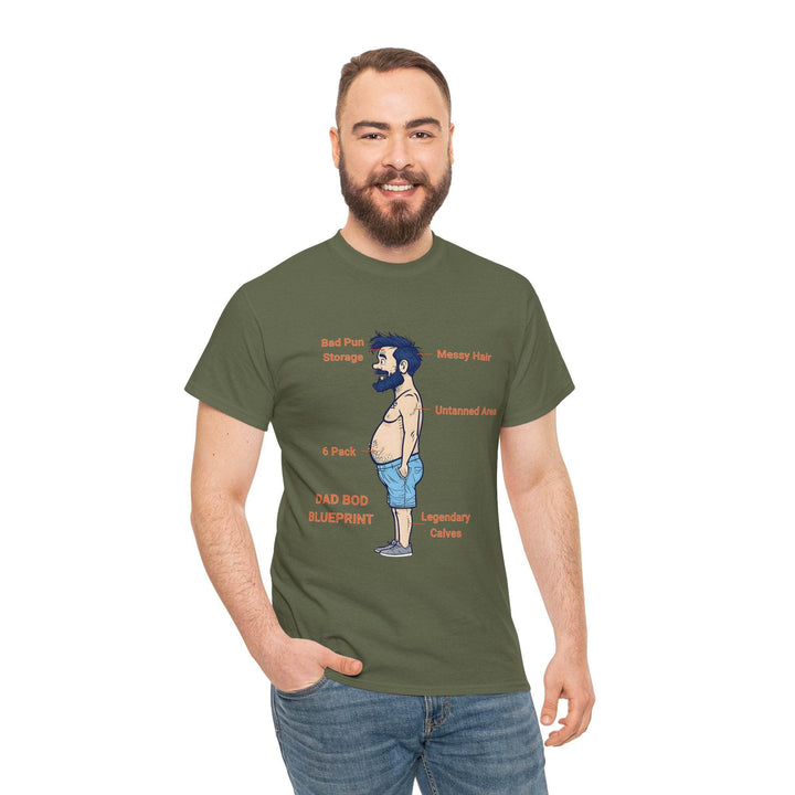 Dad Bod Blueprint Shirt - Bold Graphic Tee - Gutsy Garb