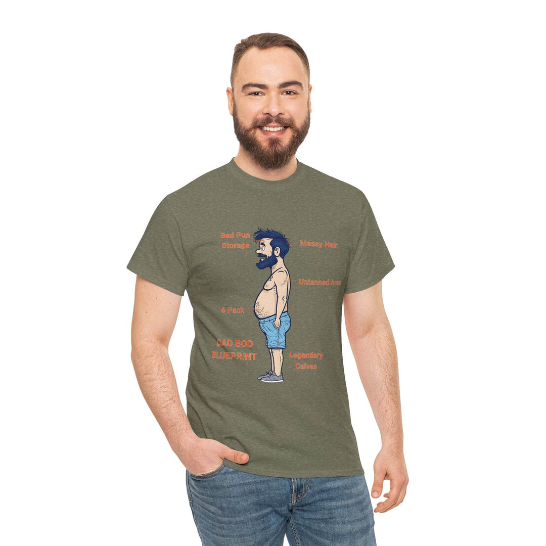 Dad Bod Blueprint Shirt - Bold Graphic Tee - Gutsy Garb