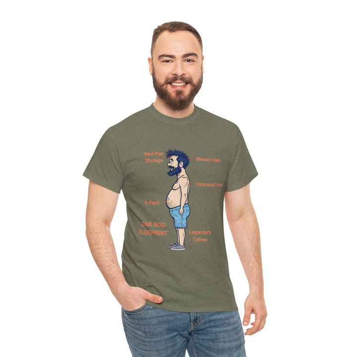 Dad Bod Blueprint Shirt - Bold Graphic Tee - Gutsy Garb