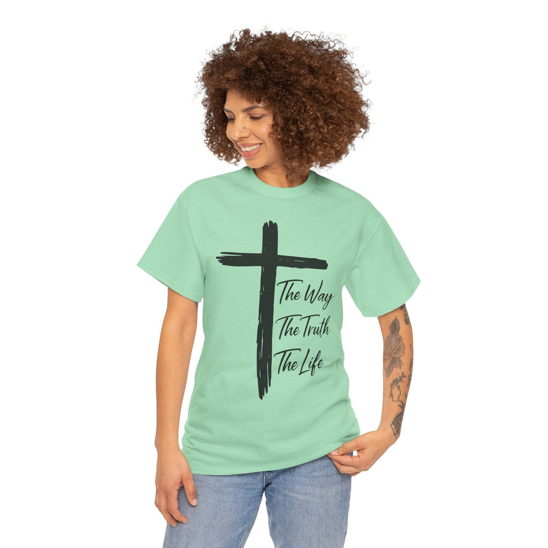 Faith Inspired Christian T-Shirt with Cross - Gutsy Garb