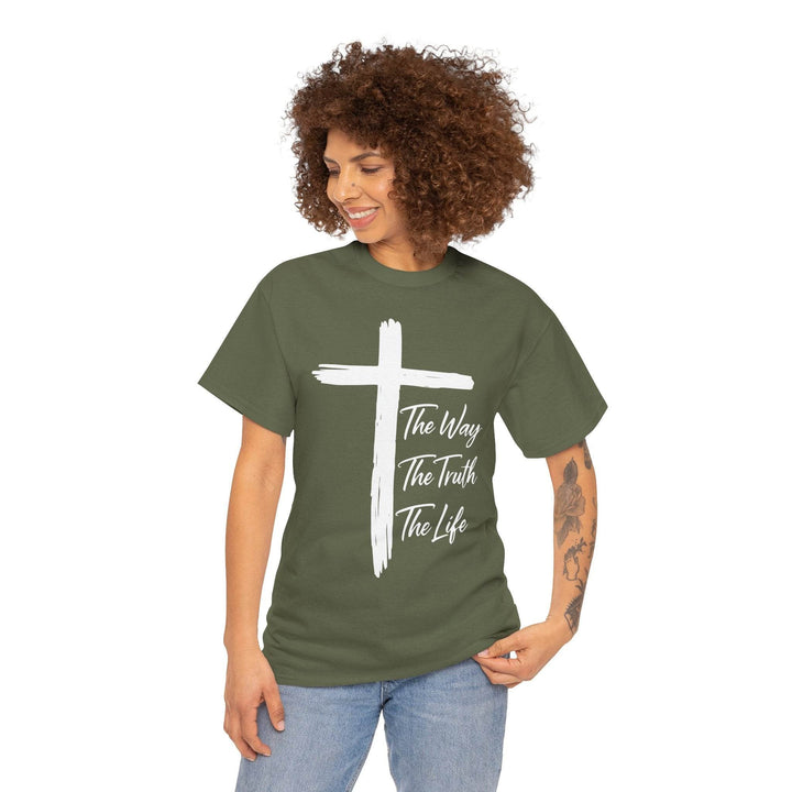 Faith Inspired Christian T-Shirt with Cross - Gutsy Garb
