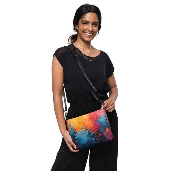 Graffiti Crossbody Bag with Vibrant Design - Gutsy Garb