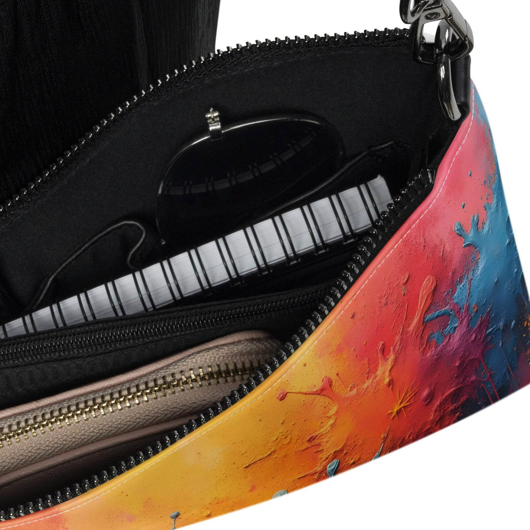 Graffiti Crossbody Bag with Vibrant Design - Gutsy Garb