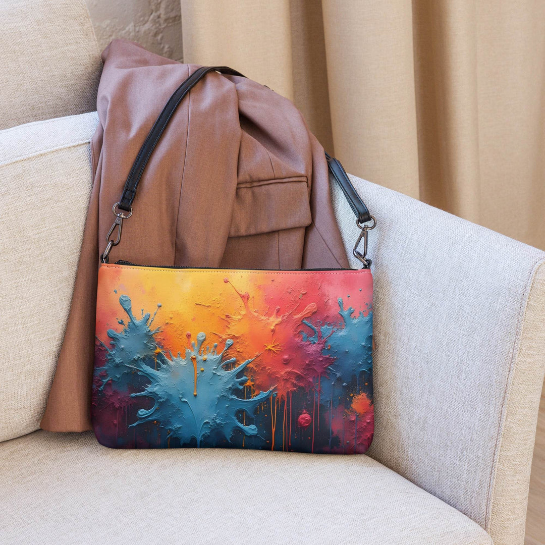 Graffiti Crossbody Bag with Vibrant Design - Gutsy Garb