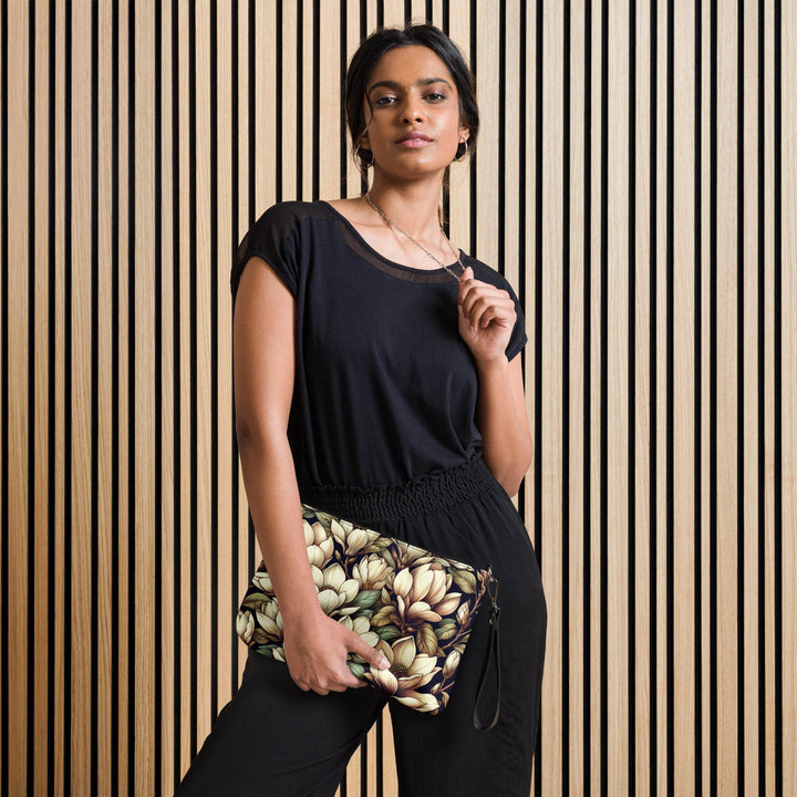 Gutsy Garb Magnolia Print Purse with Wrist Strap - Gutsy Garb