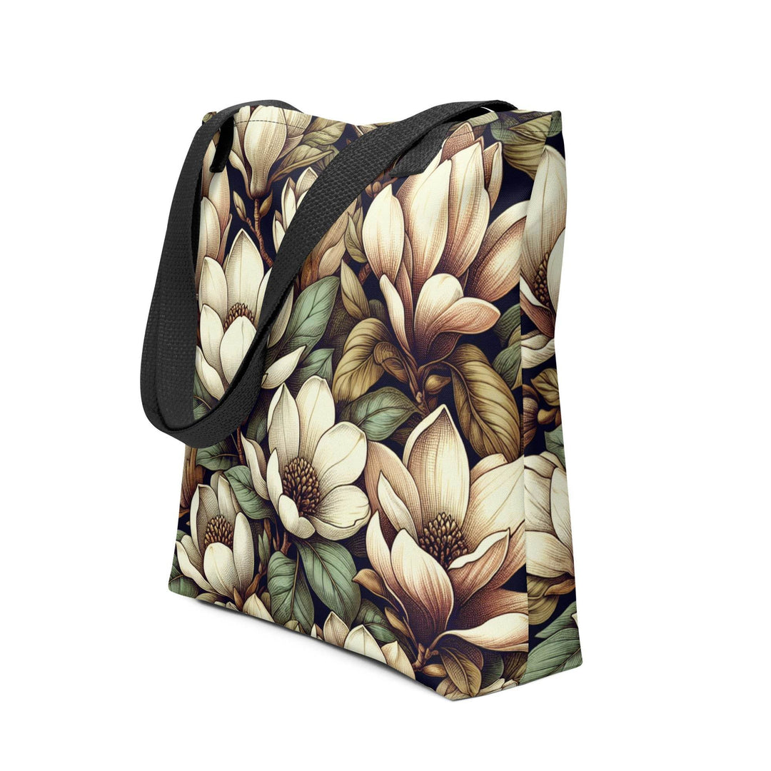 Magnolia Print Large Tote Bag - Bold Style - Gutsy Garb