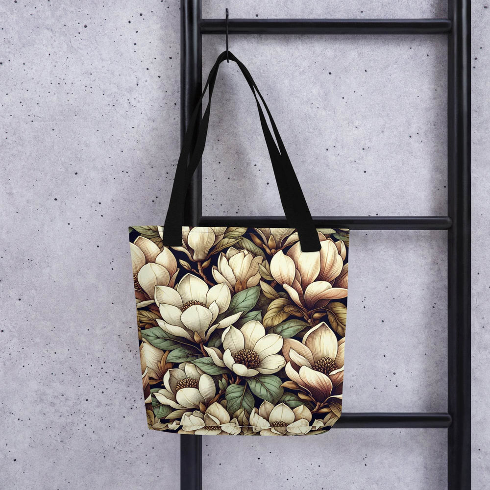 Magnolia Print Large Tote Bag - Bold Style - Gutsy Garb