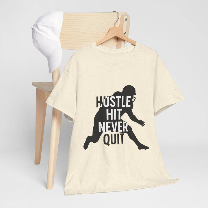 Hustle Hit Never Quit Shirt - Bold Motivational Tee - Gutsy Garb