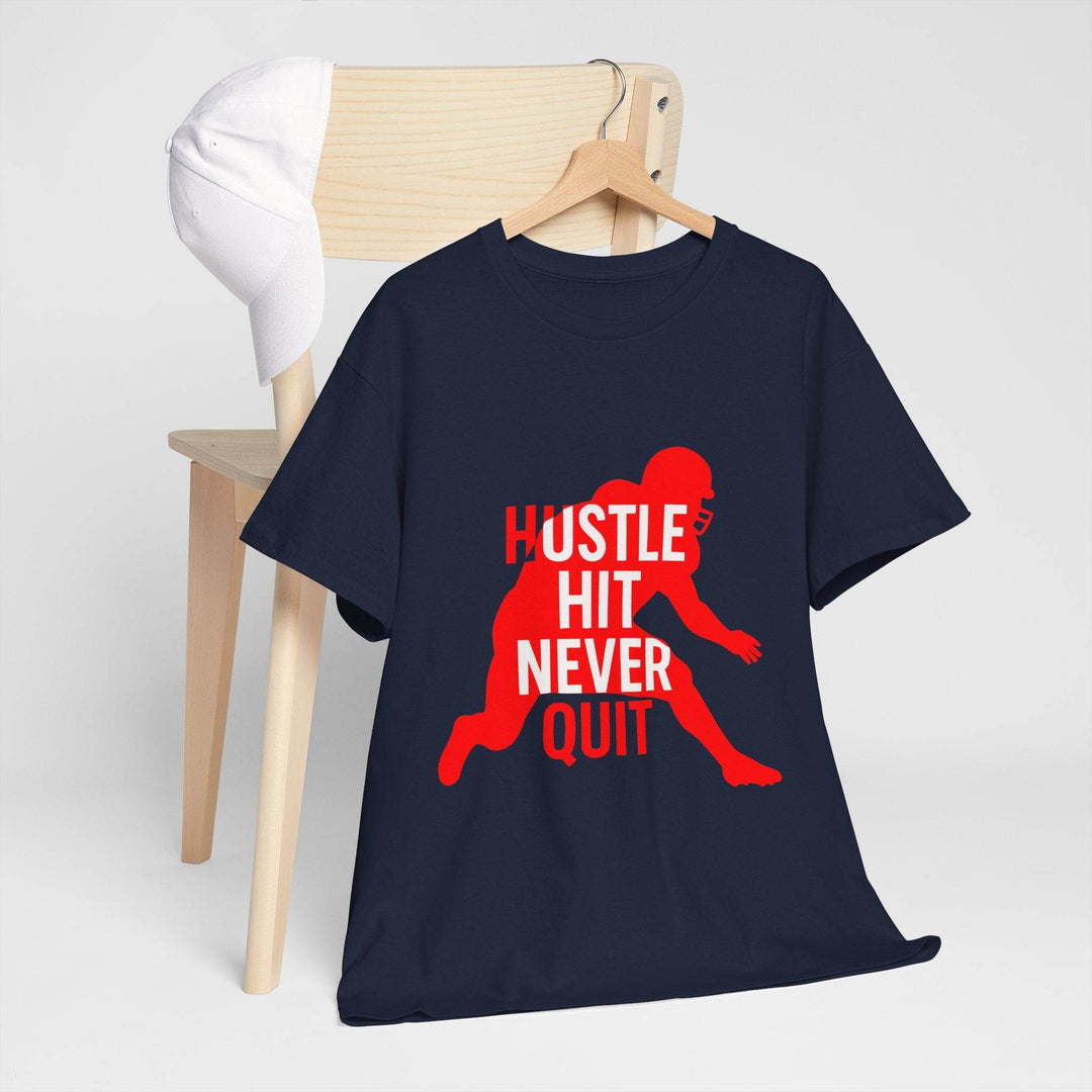 Hustle Hit Never Quit Shirt - Bold Motivational Tee - Gutsy Garb