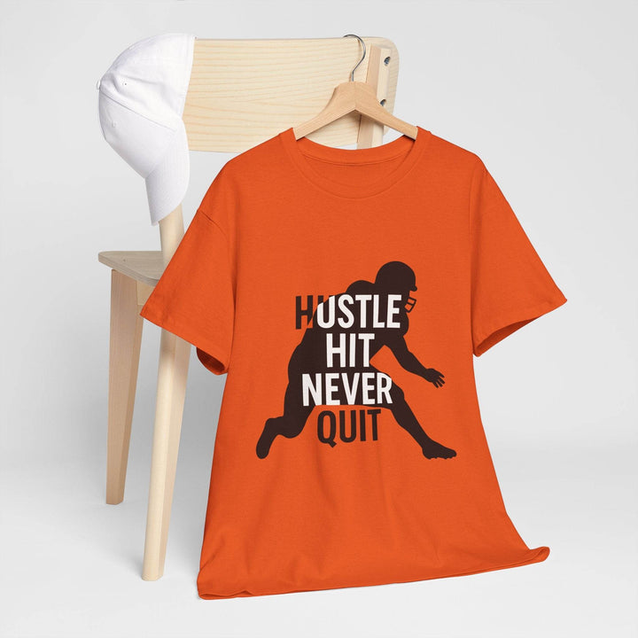Hustle Hit Never Quit Shirt - Bold Motivational Tee - Gutsy Garb