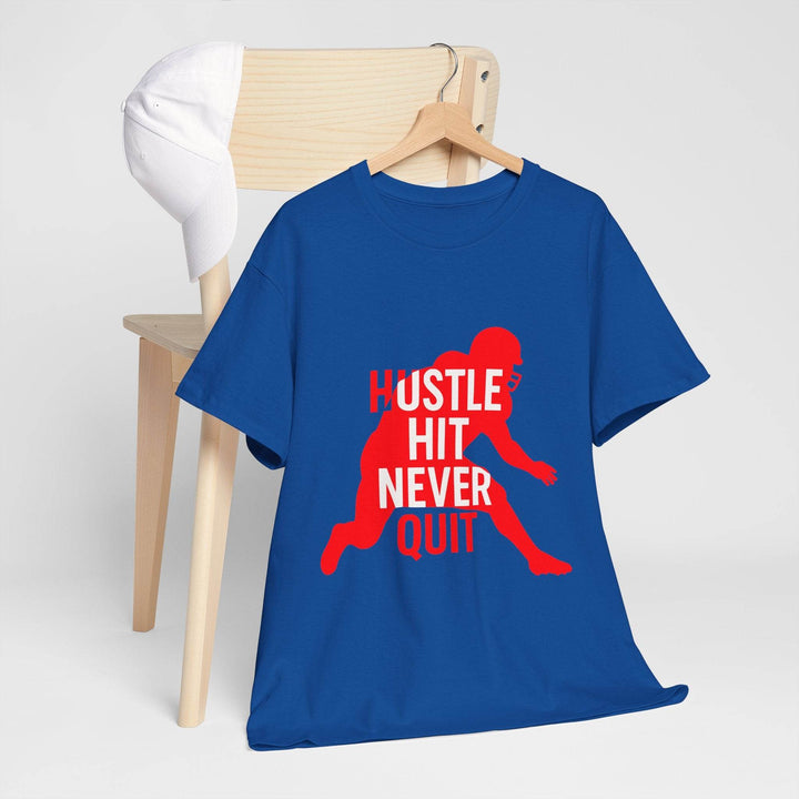 Hustle Hit Never Quit Shirt - Bold Motivational Tee - Gutsy Garb