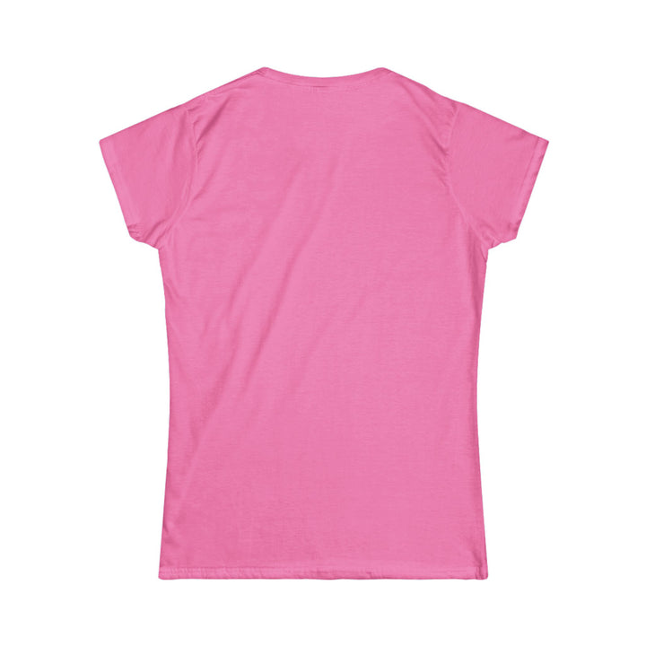 Printify pink women t shirt back view plain cotton mockup for funny llama graphic tee women