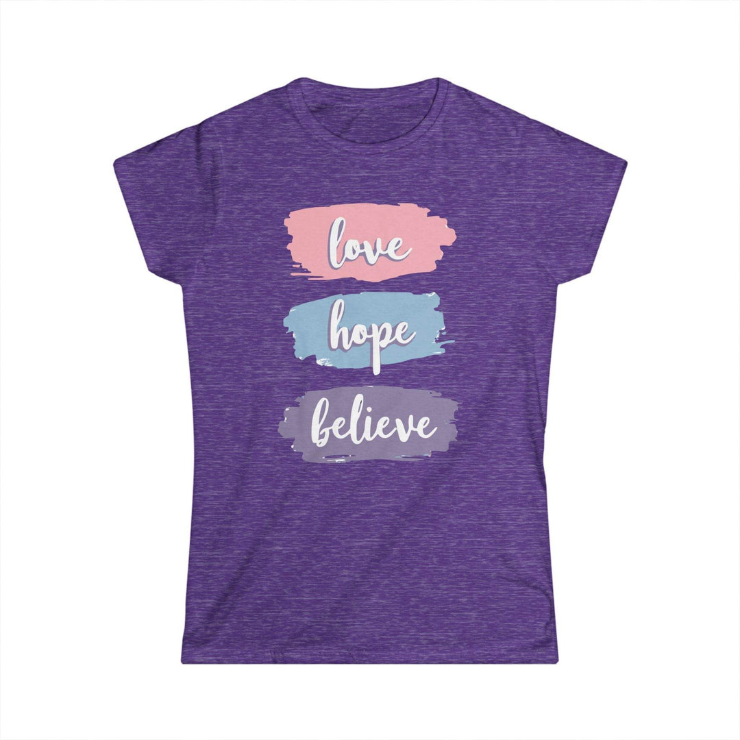 Love Hope Believe T-Shirt - Bold Inspirational Tee - Gutsy Garb