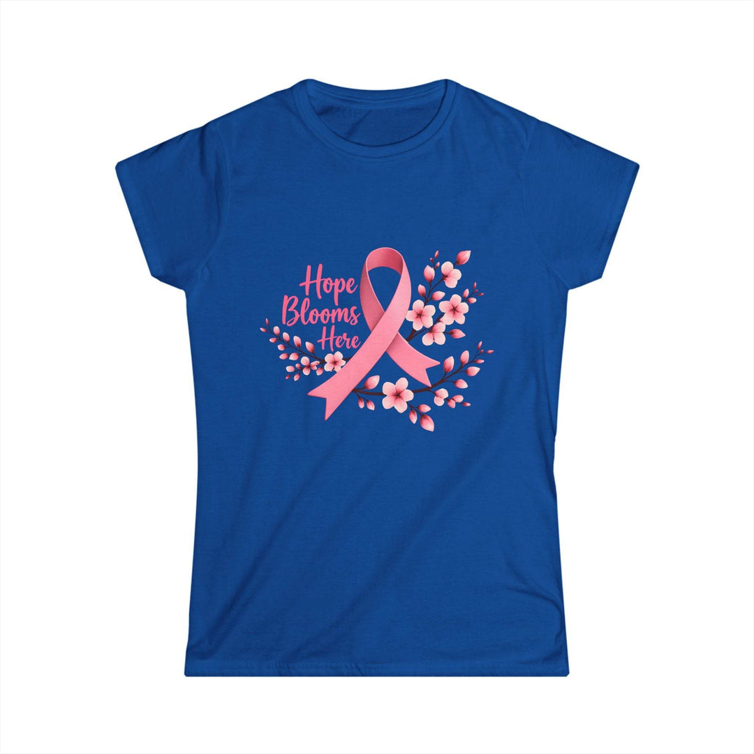 Pink Ribbon Hope T-Shirt with Floral Design - Gutsy Garb