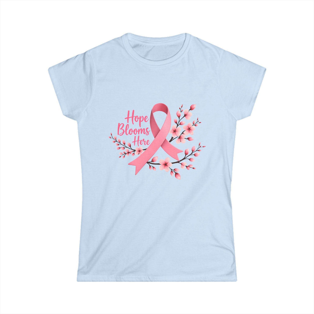 Pink Ribbon Hope T-Shirt with Floral Design - Gutsy Garb