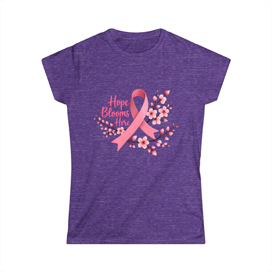 Pink Ribbon Hope T-Shirt with Floral Design - Gutsy Garb