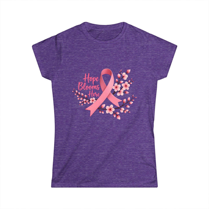 Pink Ribbon Hope T-Shirt with Floral Design - Gutsy Garb