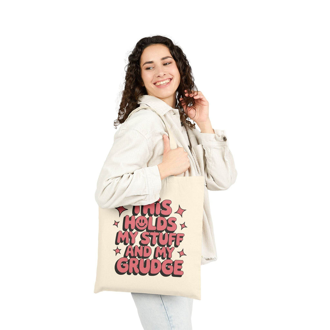 Edgy Canvas Tote Bag - Bold Grudge Design - Gutsy Garb