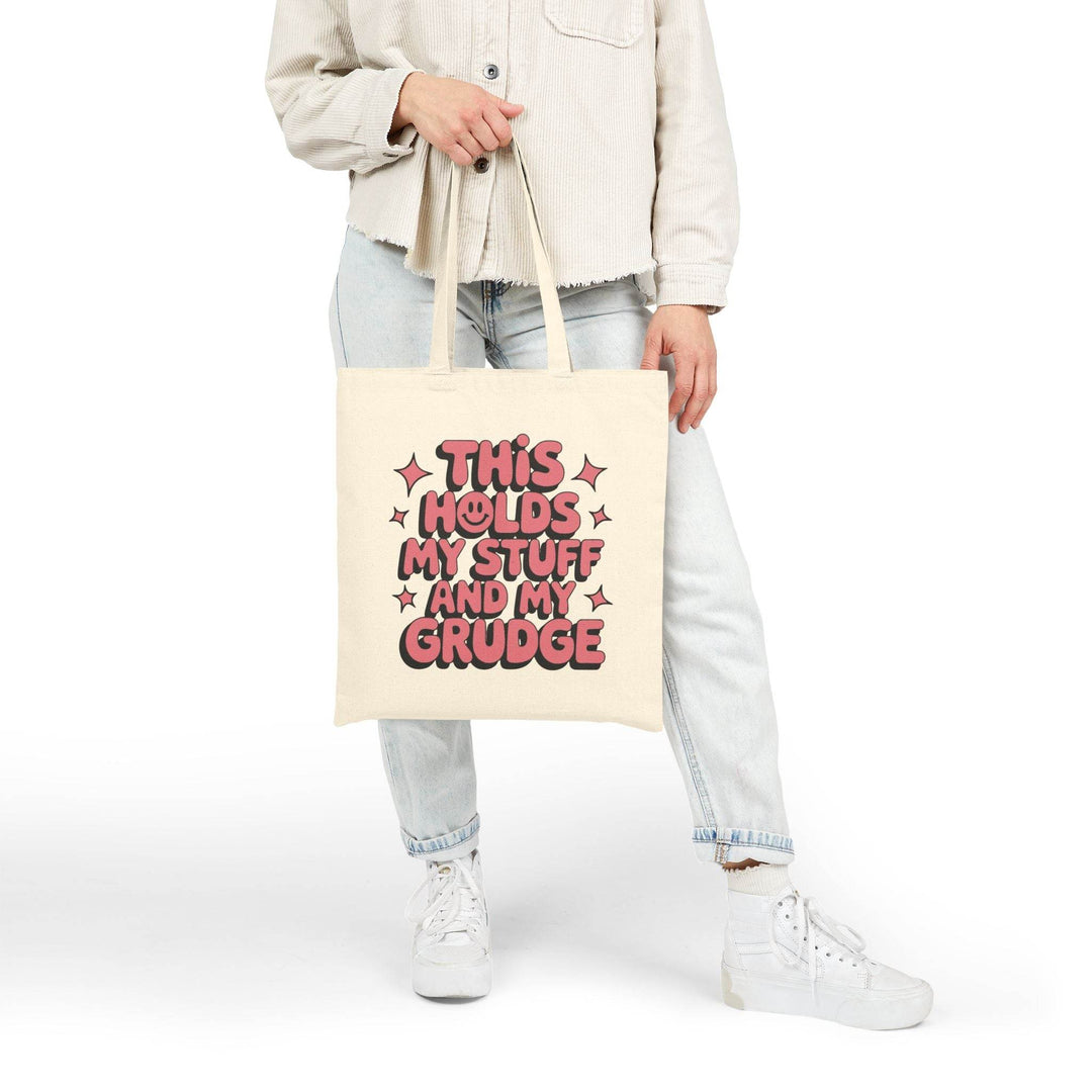 Edgy Canvas Tote Bag - Bold Grudge Design - Gutsy Garb