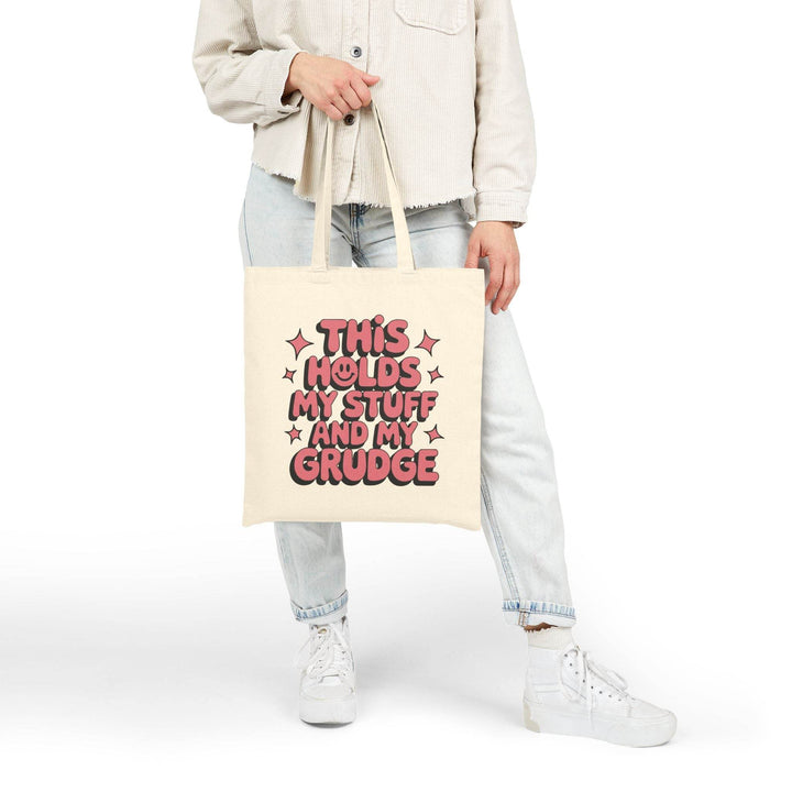 Edgy Canvas Tote Bag - Bold Grudge Design - Gutsy Garb