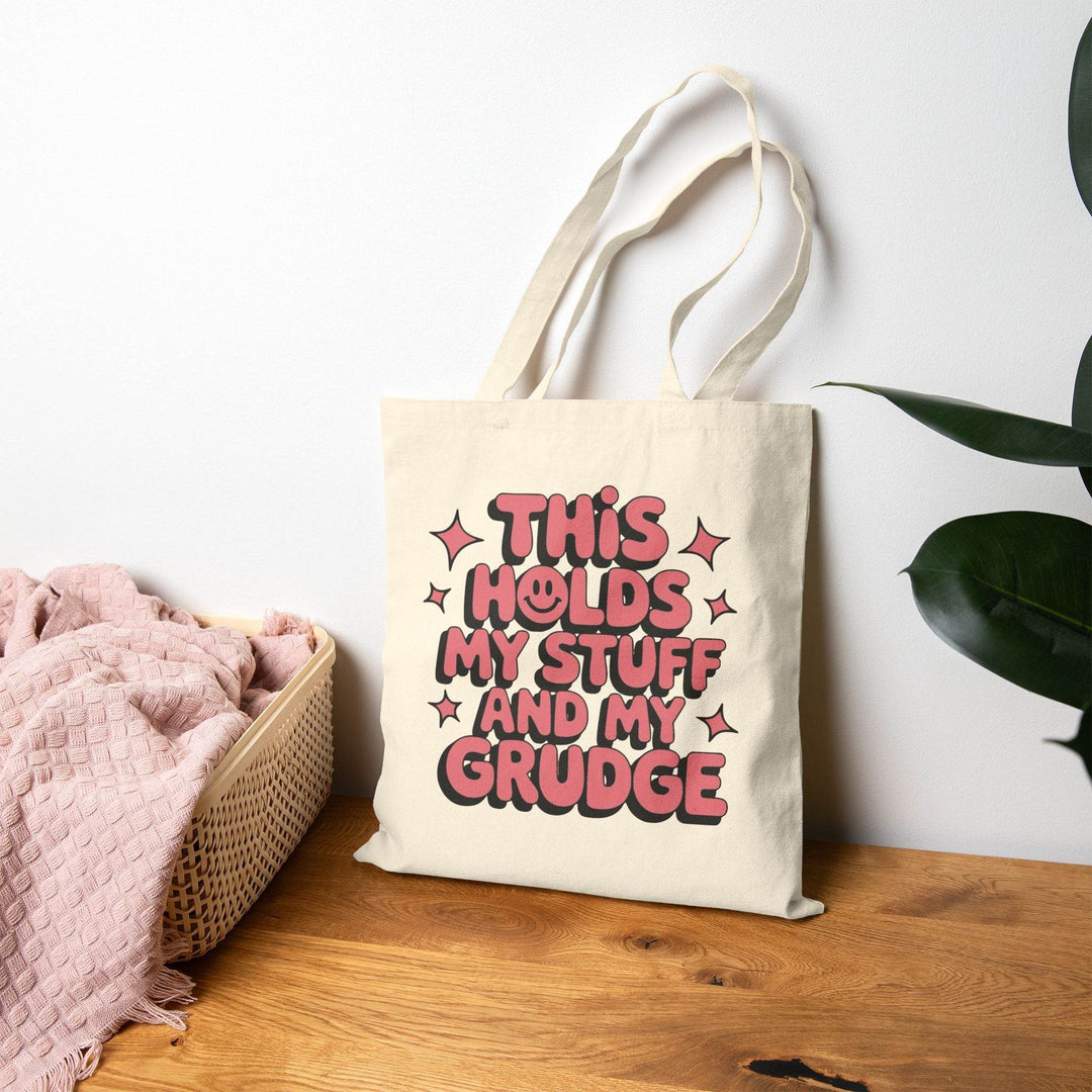 Edgy Canvas Tote Bag - Bold Grudge Design - Gutsy Garb