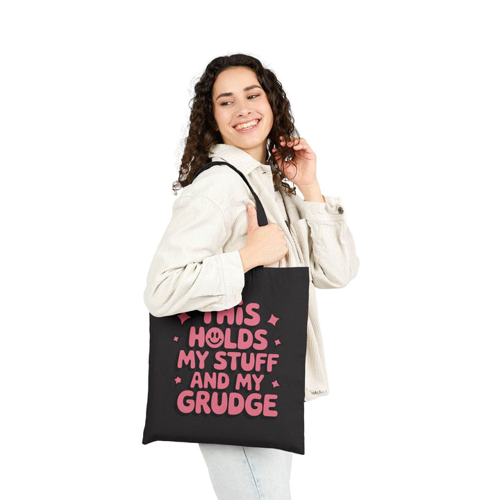 Edgy Canvas Tote Bag - Bold Grudge Design - Gutsy Garb