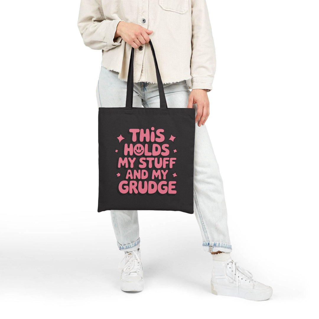 Edgy Canvas Tote Bag - Bold Grudge Design - Gutsy Garb