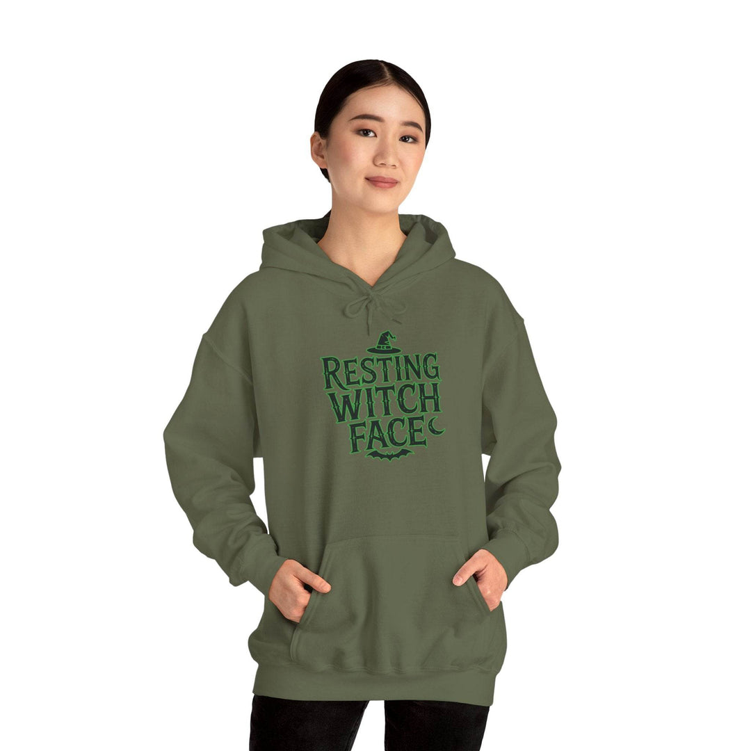 Resting Witch Face Hoodie - Bold Halloween Style - Gutsy Garb