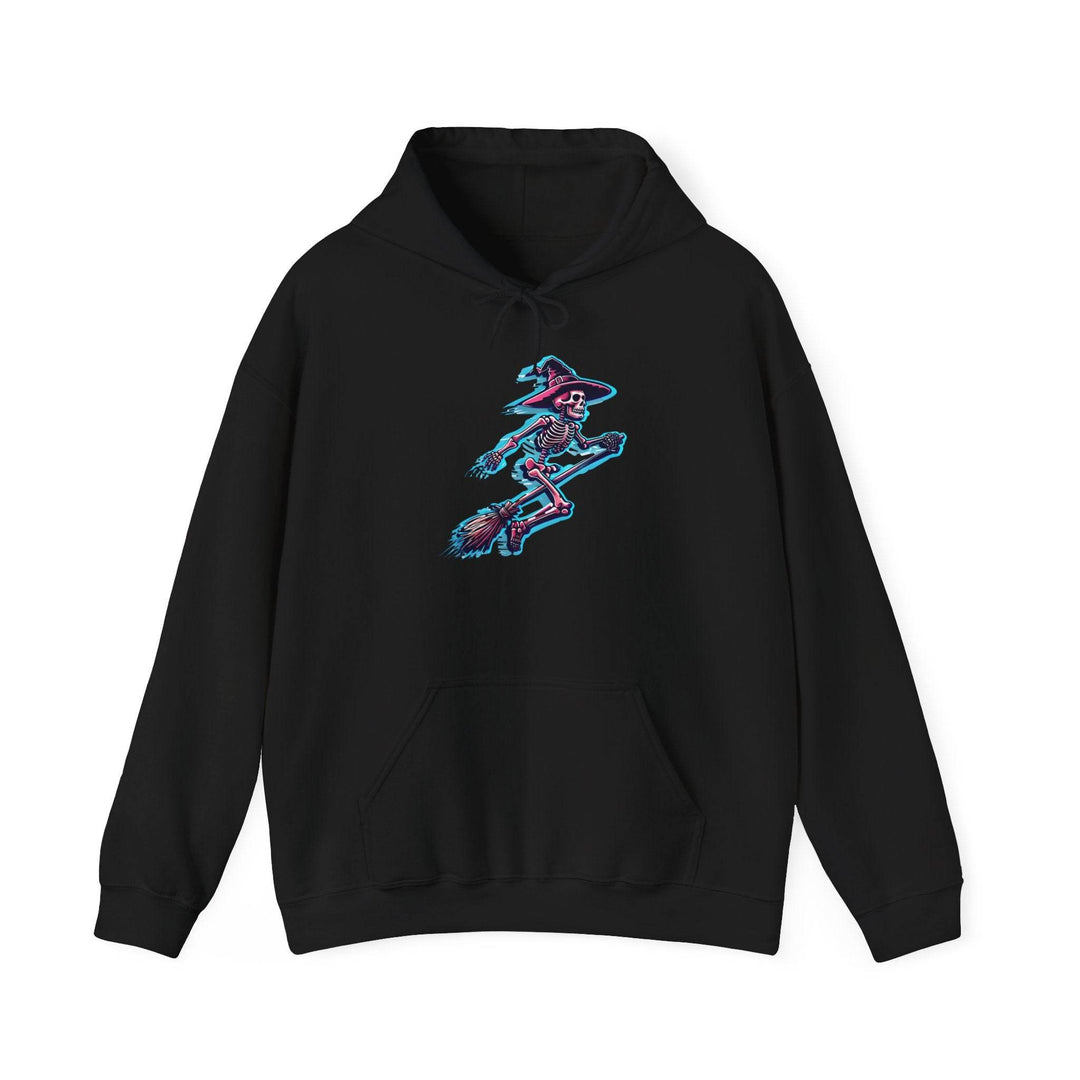 Witch Hooded Sweatshirt with Skeleton Design - Gutsy Garb