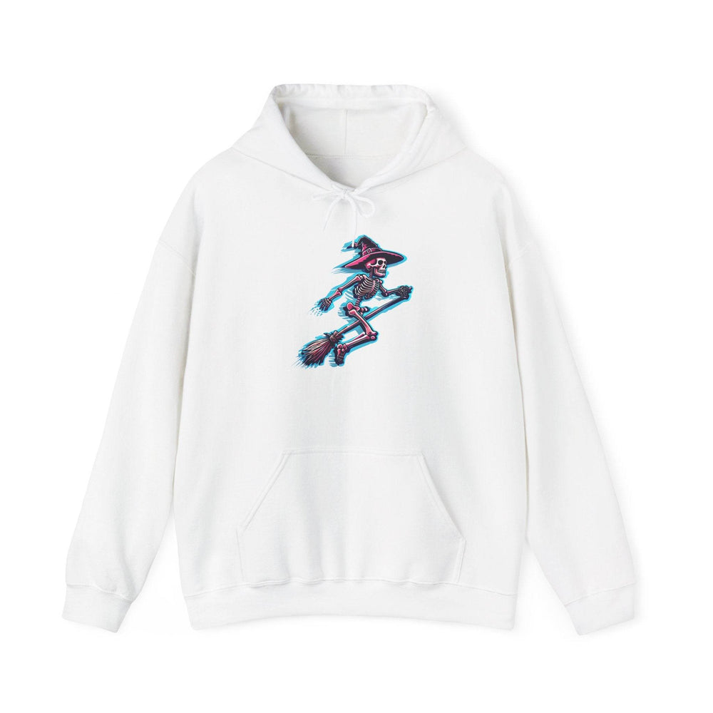 Witch Hooded Sweatshirt with Skeleton Design - Gutsy Garb