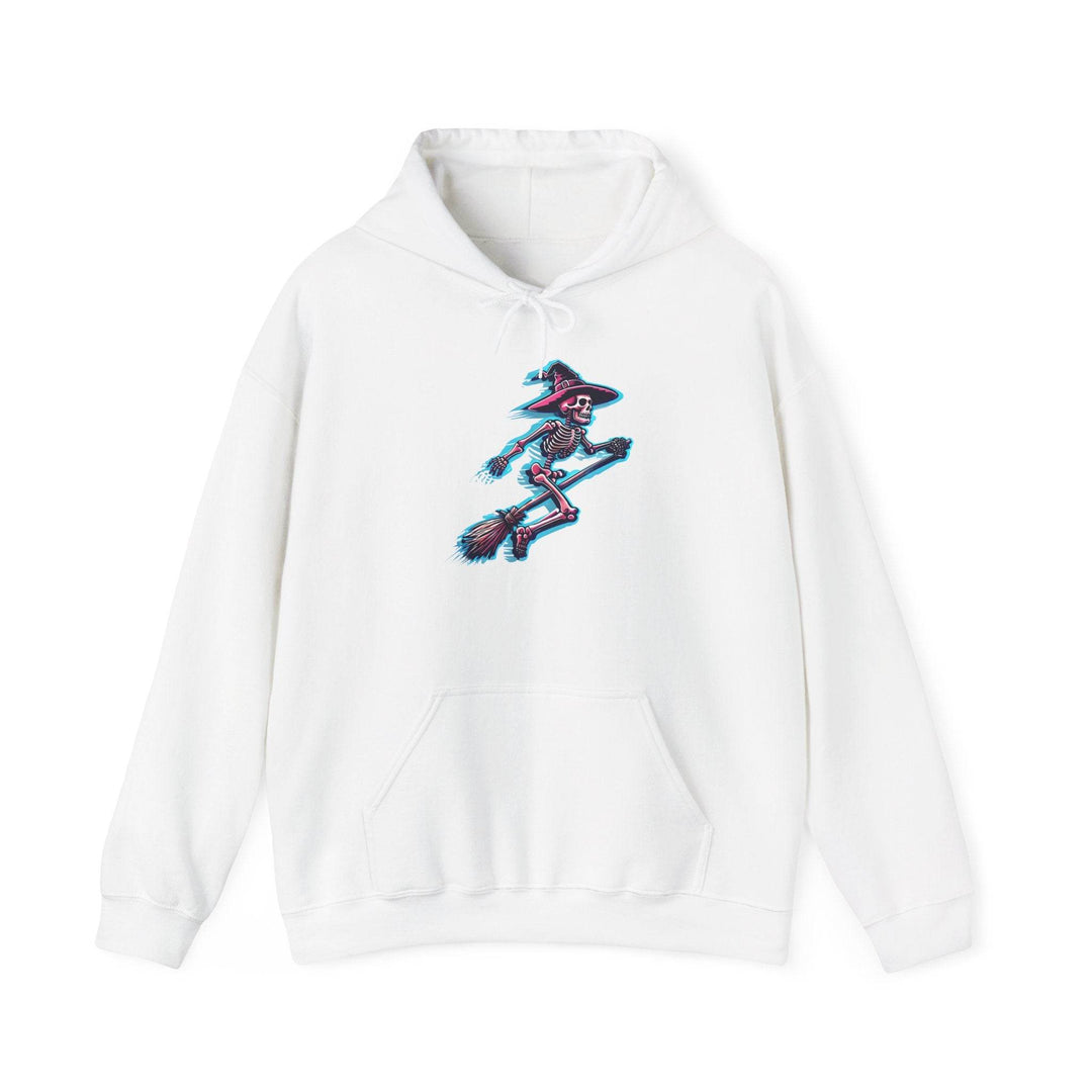 Witch Hooded Sweatshirt with Skeleton Design - Gutsy Garb