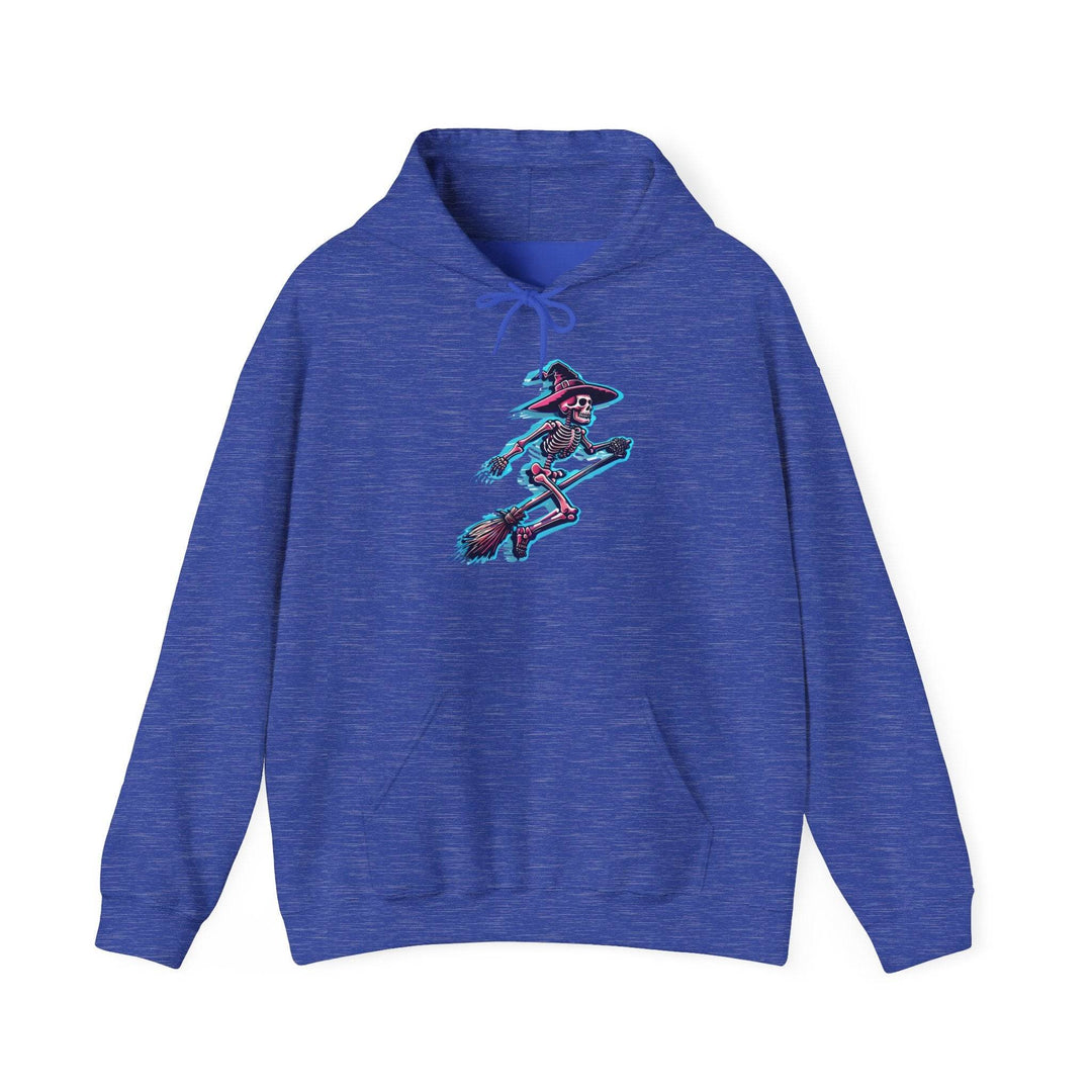 Witch Hooded Sweatshirt with Skeleton Design - Gutsy Garb