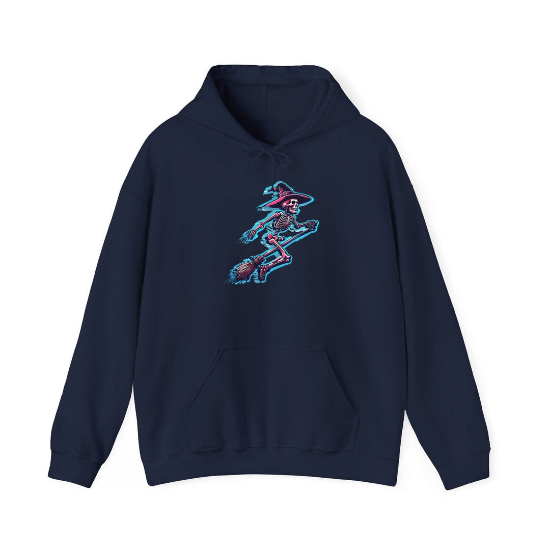 Witch Hooded Sweatshirt with Skeleton Design - Gutsy Garb
