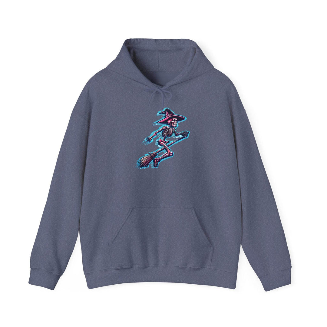Witch Hooded Sweatshirt with Skeleton Design - Gutsy Garb